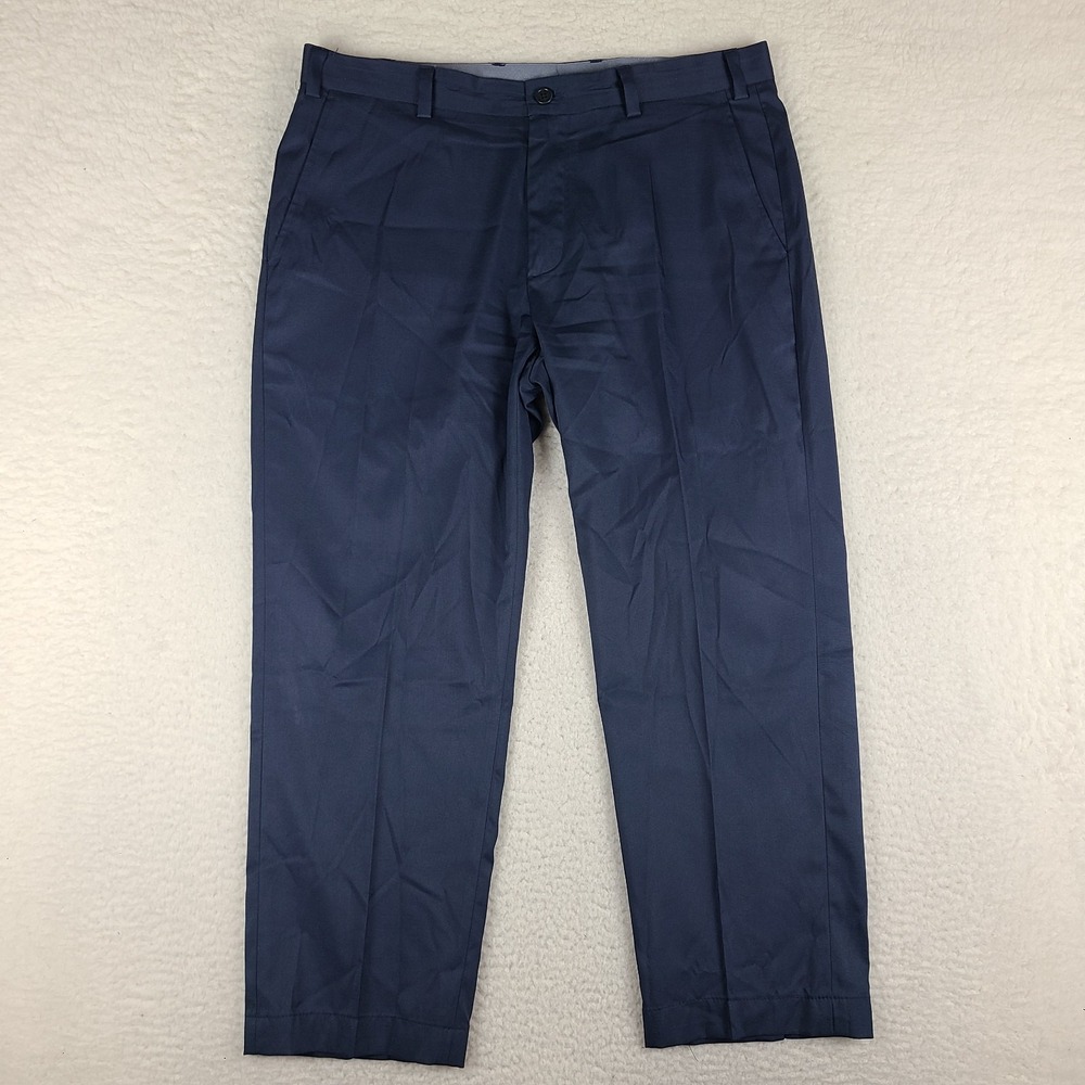 Brooks Brothers Pants Mens 36x26 Blue Activewear Performance Tech Golf HEMMED